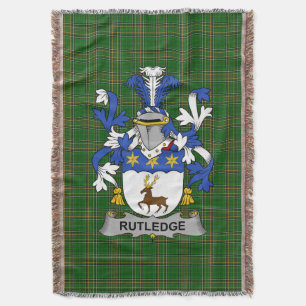 Irish Rutledge wapenschild Family Crest Ireland Deken