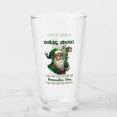 Irish Santa & Celtic Knot Kerstmis gepersonaliseer Glas (Achterkant)