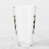 Irish Santa & Celtic Knot Kerstmis gepersonaliseer Glas (Links)