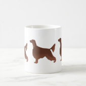 Irish Setter Basic Breed Illustration Silhouette Koffiemok (Center)