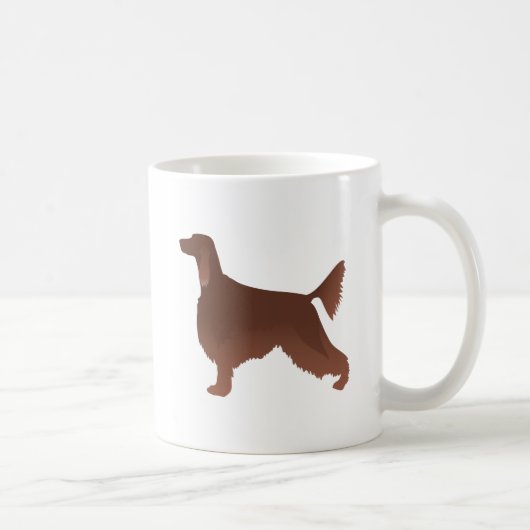 Irish Setter Basic Breed Illustration Silhouette Koffiemok (Rechts)