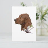Irish Setter Bedankkaart (Staand voorkant)