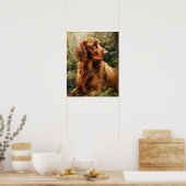 Irish Setter Dog Art Print Poster (Keuken)