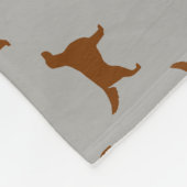 Irish Setter Dog Breeed Silhouettes Patroon Fleece Deken (Hoek)