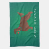 Irish Setter Dog Merry kerstdesign Theedoek (Verticaal)