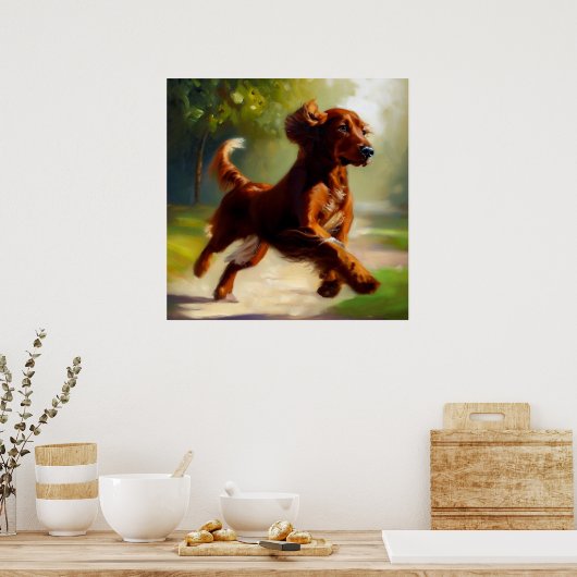 Irish Setter Dog Poster (Keuken)