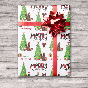 Irish Setter Dogs en kerstboom Cadeaupapier