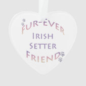 Irish Setter Furever Ornament (achterkant)