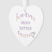 Irish Setter Furever Vriend Acryl Ornament (voorkant)