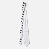 Irish Setter Geometric Pattern Black Silhouette Stropdas (Achterkant)
