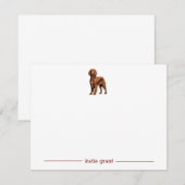 Irish Setter Gepersonaliseerde notitiekaarten Notitiekaartje (Voorkant / Achterkant)