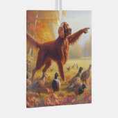 Irish Setter Glas Ornament (Voorkant Rechts)