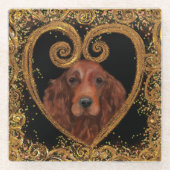 IRISH SETTER GLAZEN ONDERZETTER (Voorkant)