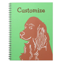Irish Setter Green en Brown  notebook