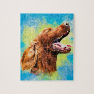 Irish Setter - happy dog Legpuzzel