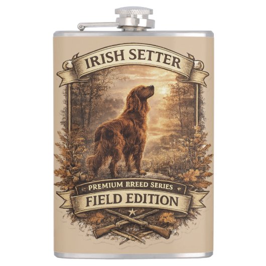 Irish Setter Heupfles (Voorkant)