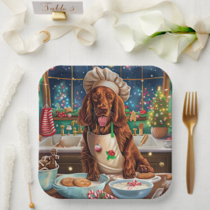 Irish Setter Holiday Baking: feestelijke kerstdage Papieren Bordje