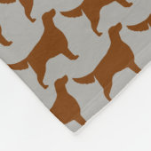 Irish Setter Hondenras Silhouettes Pattern Fleece Deken (Hoek)