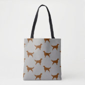 Irish Setter Hondenras Silhouettes Patterned Draagtas (Voorkant)