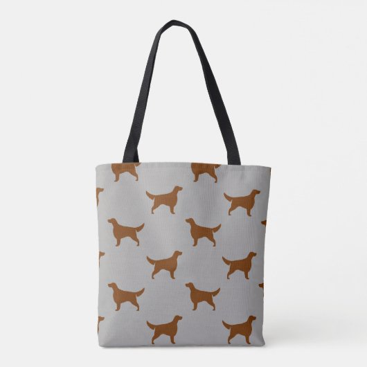 Irish Setter Hondenras Silhouettes Patterned Draagtas (Achterkant)