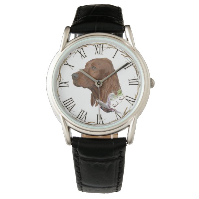 Irish Setter Horloge (Voorkant)