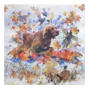Irish Setter jagter Foto Print Afdruk