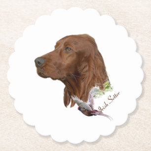 Irish Setter Kartonnen Onderzetters