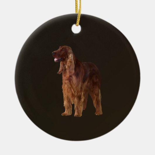 Irish Setter Keramisch Ornament (Voorkant)