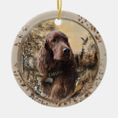  Irish  Setter Keramisch Ornament (Voorkant)