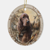  Irish  Setter Keramisch Ornament (Links)