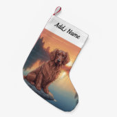 Irish Setter Kleine Kerstsok (Voorkant (Hangend))