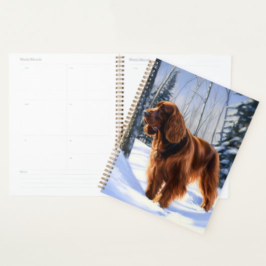 Irish Setter Let It Neige Christmas (Devant avec enveloppe)