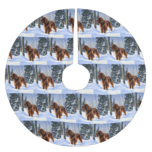 Irish Setter liet het sneeuwen Kerstmis Kerstboom Rok