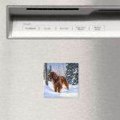 Irish Setter liet het sneeuwen Kerstmis Magneet (Insitu (Vaatwasser))