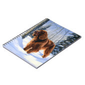 Irish Setter liet het sneeuwen Kerstmis Notitieboek (Linkerzijde)