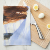 Irish Setter liet het sneeuwen Kerstmis Theedoek (Quarter Fold)