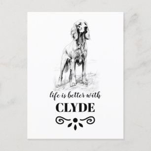 Irish Setter Life is beter met Custom Dog Name Briefkaart
