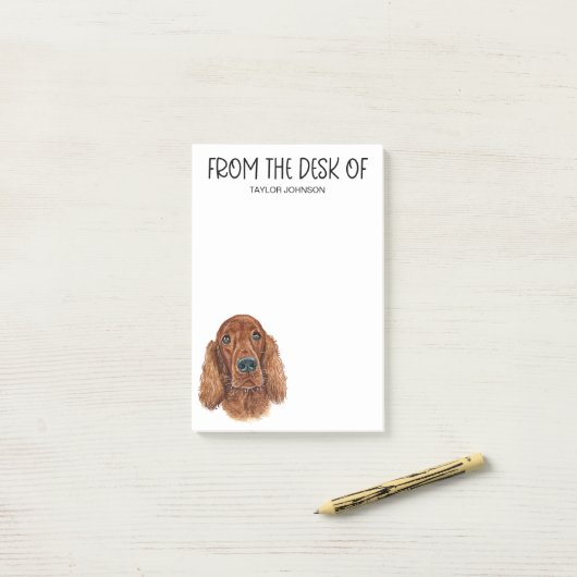 Irish Setter Lover Post-it® Notes (Op bureau)