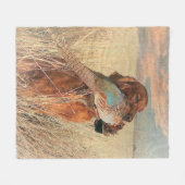 Irish Setter met fazant Fleece Deken (Voorkant (Horizontaal))