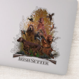 Irish Setter met fazant Sticker