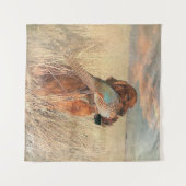 Irish Setter met fazant Wandkleed (Voorkant (horizontaal))