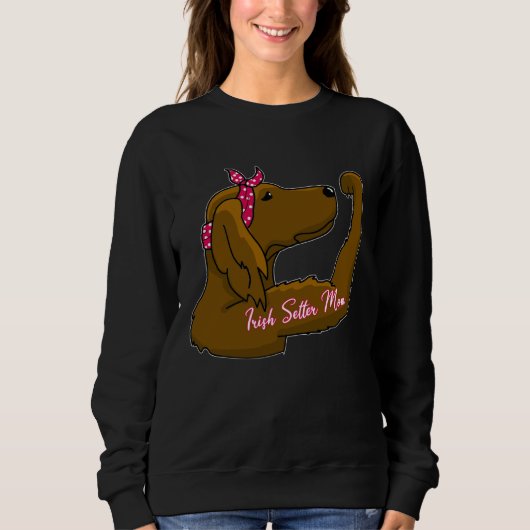 Irish Setter Mom Tattoo  Bully Dog Owner Mother Trui (Voorkant)