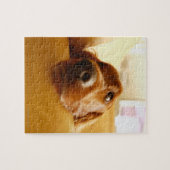 Irish Setter op sofa Legpuzzel (Horizontaal)