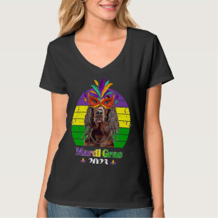 Irish Setter Party Dog Mardi Gras 2023 T-shirt