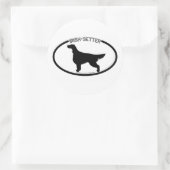Irish Setter Silhouette Zwart Sticker (Tas)