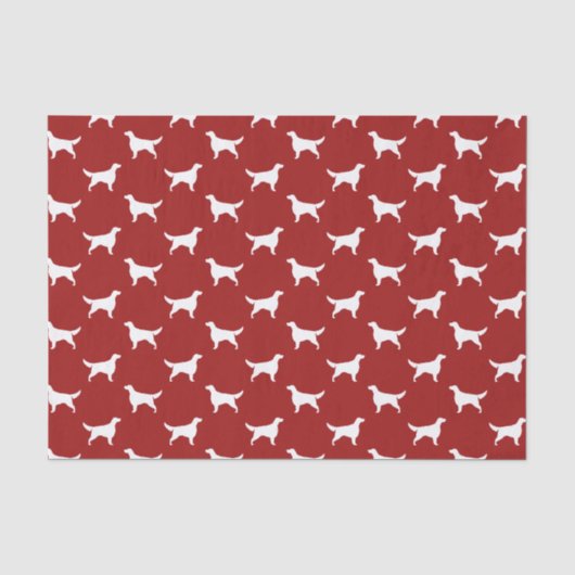 Irish Setter Silhouettes Pattern Red Tissuepapier (Voorkant)