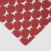 Irish Setter Silhouettes Pattern Red Tissuepapier (Detail)