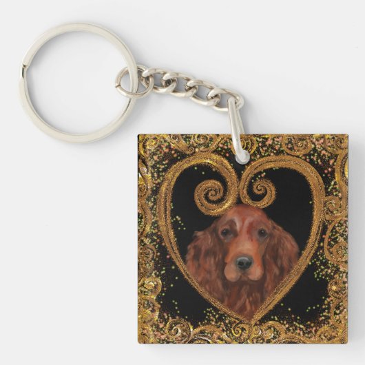 IRISH SETTER SLEUTELHANGER (voorkant)