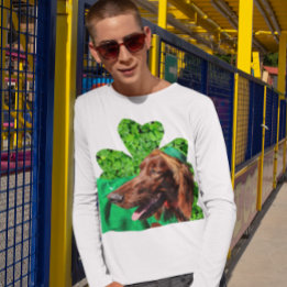 Irish Setter St. Patrick's Mannen Lg Sleeve T-Shir T-shirt