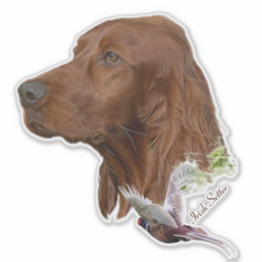 Irish Setter Sticker (Voorkant)